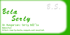 bela serly business card